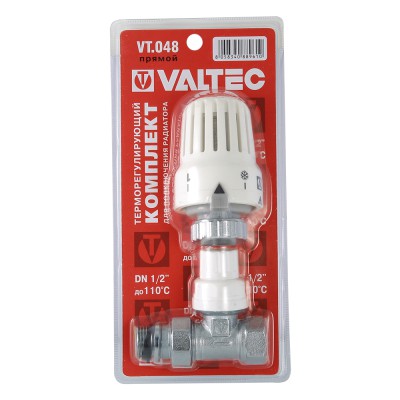 Терморегулятор прямой VALTEC радиаторный, в блистерной упаковке, ВР-НР, DN 1/2"
